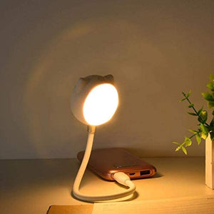 KuDiff Desk Lamp with USB Charging Port Built in Bluetooth Speaker Touch Sensitive Dimmable Brightness & 2 Color Mode, Creative Reading Lamp with Bluetooth Music Night Light Flexible USB Goose Neck