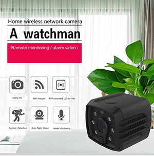 Versatile Dash Cam WiFi with Battery Rear View Camera 1080P with Magnet Audio Support SD Card Recording Motion Detection/Night Vision for Smart Phone/Pad/PC Mini Hidden Camera Baby Monitor Nanny Cam
