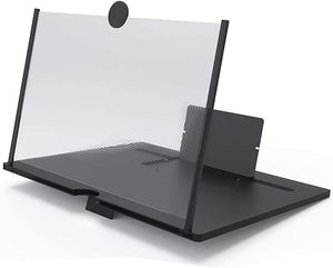 Screen Magnifier 3D HD Mobile Phone Amplifier Projector Enlarger for Movies, Videos, and Gaming Foldable Phone Stand with Screen Amplifier Supports All Smartphones Vertical View 12"