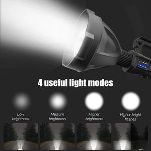 Rechargeable Handheld Spotlight Flashlight 90000 High Lumens