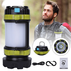 USB Rechargeable LED Torch Outdoor Powerful Flashlight Lantern  LED Spotlight Searchlight Torch Bright Emergency Camping Light