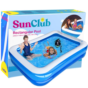 Inflatable Swimming Pool 79"X59"X20" Full-Sized Inflatable Lounge Blow Up Pool for Baby, Kiddie, Kids, Adult, Toddlers, Outdoor, Garden, Backyard, Indoor Summer Water Party Play for Ages 3+ (Blue)