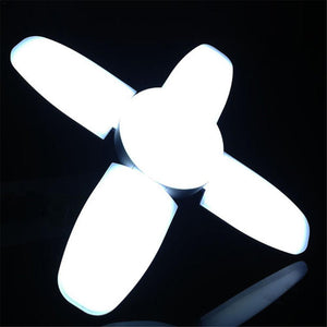 60W 2835 Led Garage Lamp AC110V-265V E27 Folding Four-Leaf Deformation Lamp Garage Lighting 6000LM For Home Warehouse Workshop