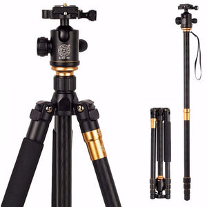 Professional Tripod / Monopod with 360° Fluid Ball Head Mount - Aluminum Magnesium Alloy
