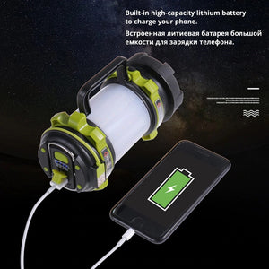 USB Rechargeable LED Torch Outdoor Powerful Flashlight Lantern  LED Spotlight Searchlight Torch Bright Emergency Camping Light