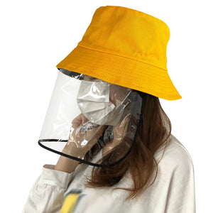 Transparent Protective Hat Anti-saliva Anti-fog Cap Isolation Removable Mask Cover Face