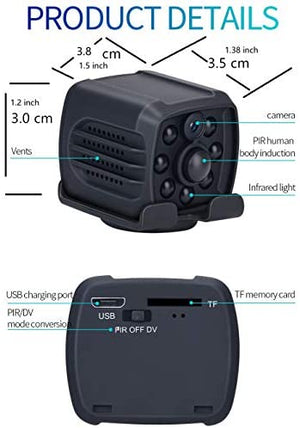 EsiCam Dash Cam for Car Motorcycle Bike Park Mode Monitoring PIR Motion Detect Recording for 120 Days Continuous Recording 7 Hours HD 1080p Sports DV Bird Feeder Camera Pet Cam -EC09 (Camera)