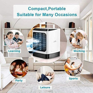 Personal Air Cooler Purifier,3 in 1 Air Space Conditioner, Mini USB Fan Evaporative Spray Humidifier Purifier USB Powered Air Conditioner Small Desk Fan Electric Fog Fan For Travel/Home/Outdoor/Work/Summer (Air Cooler)