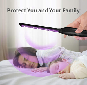 UV Light Sanitizer Wand, Portable UVC Wand Sanitizer Machine with USB Charging for Home Hotel Travel Car Kills 99% of Germs Viruses and Bacteria Disinfects Items, Dishes, Toilets, Cars, etc  US In Stock