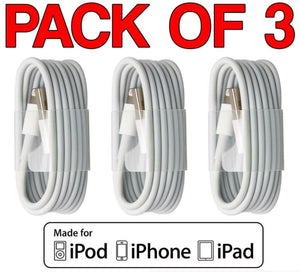 3pcs 1m 2m 3m USB Cable for iPhone 12 Pro Max 11 Charger xs