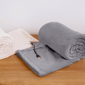 USB Electric Heating Blanket Pure Color Suede Heating To Keep Warm