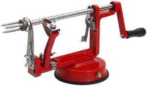 New 3-in-1 Stainless Steel Hand-cranking Apple Peeler Slicer Peeler Red