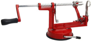New 3-in-1 Stainless Steel Hand-cranking Apple Peeler Slicer Peeler Red