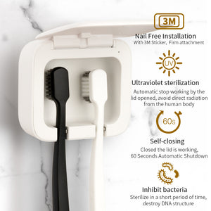 Smart Toothbrush Sterilizer UVC-LED Ultraviolet 60 Seconds Disinfection Fast Charging Toothbrush Holder