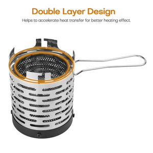 Portable Mini Camping Stove Cover Outdoor Tent Heater Heating Warmer With Handle