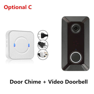 KuDiff V6 HD 720P Video Door Bells Wireless WiFi Smart Doorbell Waterproof IP Door Chime Visual Intercom for Home Security Camera