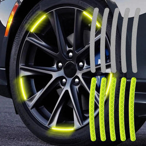 Car Wheel Tire Rims Reflective  Sticker Stripes