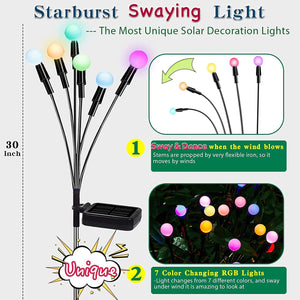 Starburst Swaying Solar Garden Lights-2PCS